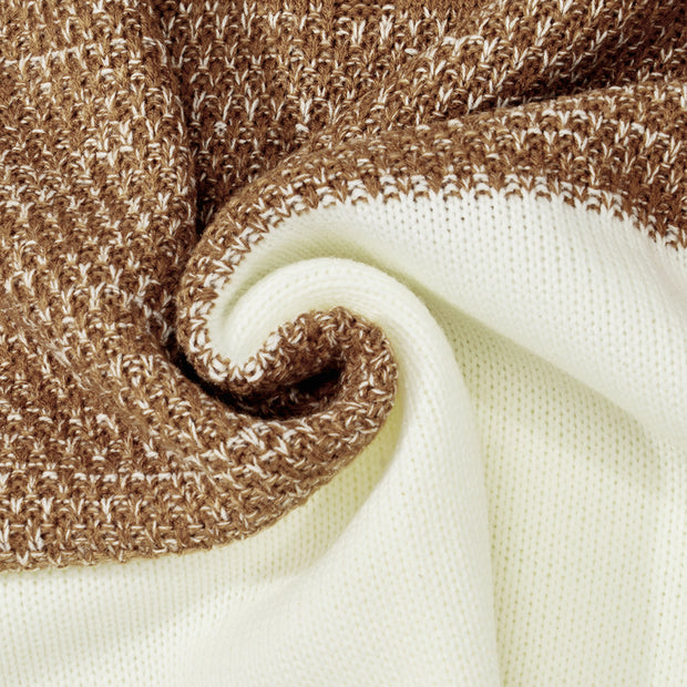 Men's Casual Long Sleeve Cable Knit Pullover Sweater