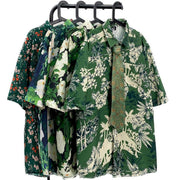 Vintage Oil Painting Floral Shirt For Men