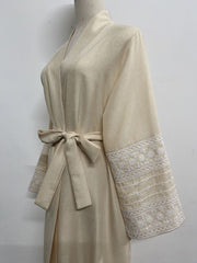 New Stitching Tied Cardigan Embroidery Dress