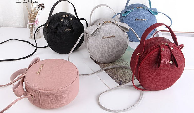 Circular Design leather Handbag