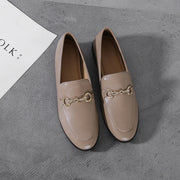 flat unisex leather shoes