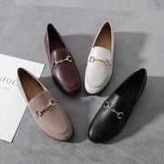 flat unisex leather shoes