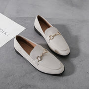 flat unisex leather shoes
