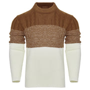 Men's Casual Long Sleeve Cable Knit Pullover Sweater