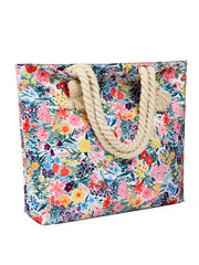 Art Flower Pattern Beach Bags For Women Tote Waterproof and Sand proof