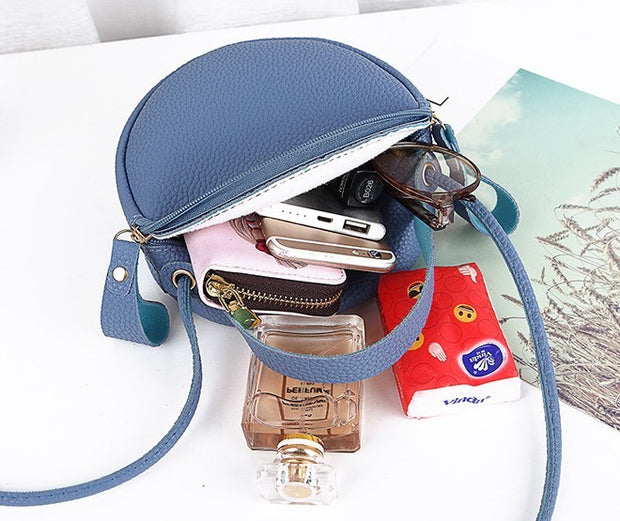 Circular Design leather Handbag