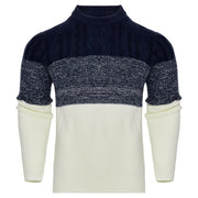 Men's Casual Long Sleeve Cable Knit Pullover Sweater