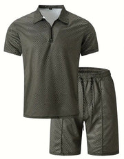 Polo Shirt Sports Short Sleeve Shorts  For Men