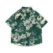 Vintage Oil Painting Floral Shirt For Men