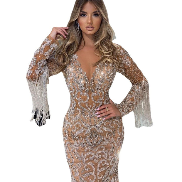Women's Fishtail  Tassel Elegant Dress