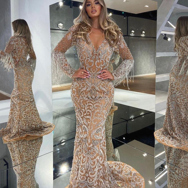 Women's Fishtail  Tassel Elegant Dress