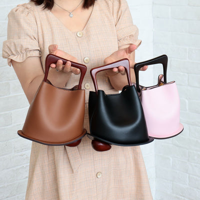 Women Cowhide Leather Portable Bag