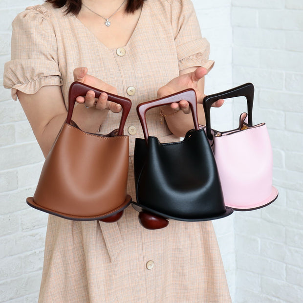Women Cowhide Leather Portable Bag