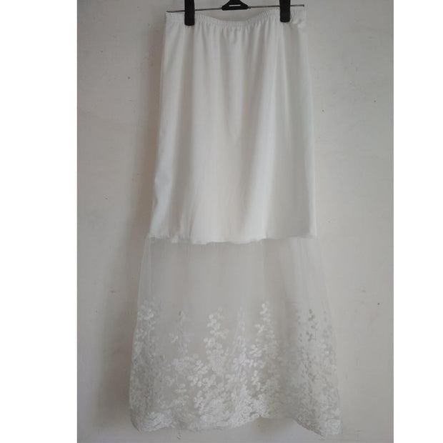 Lace mesh skirt skirt long skirt