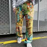 Summer Print Loose Trousers For Men