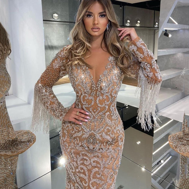 Women's Fishtail  Tassel Elegant Dress