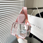 Women's Simple Transparent Shoulder Bag Fashion Messenger Bag