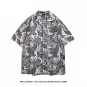 Vintage Oil Painting Floral Shirt For Men