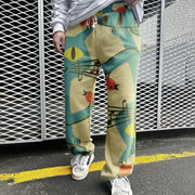 Summer Print Loose Trousers For Men