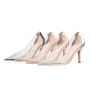 Transparent Rhinestone heel
