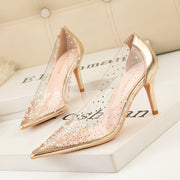 Transparent Rhinestone heel