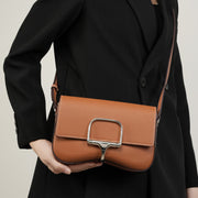 Leather Palm Print Shoulder Bag