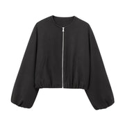 Women's French Design Soft Bomber Jacket Coat