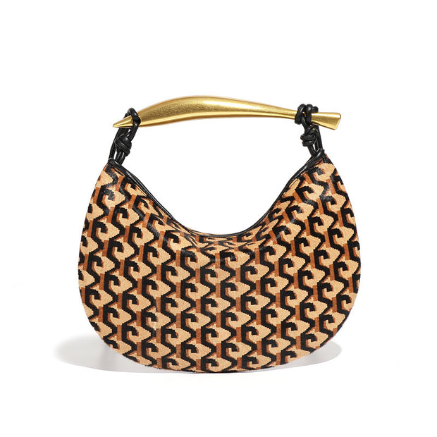Genuine Leather Horsehair High-grade Sardine Bag Minority Fashion