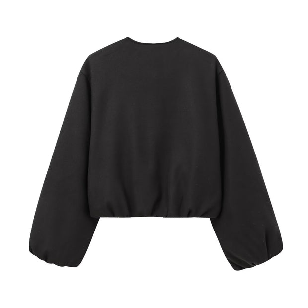 Women's French Design Soft Bomber Jacket Coat