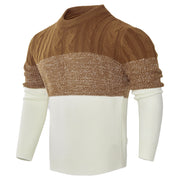 Men's Casual Long Sleeve Cable Knit Pullover Sweater