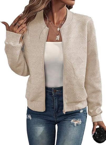 Zipper Pocket Comfort And Casual Women's Long Sleeve Jacket