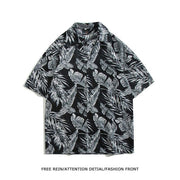 Vintage Oil Painting Floral Shirt For Men