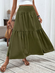 Small Floral Three-layer Long Patchwork Skirt