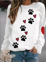 Fashion Floral Print Long-sleeved Women's Sweater