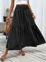 Small Floral Three-layer Long Patchwork Skirt