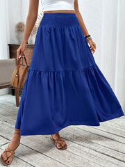 Small Floral Three-layer Long Patchwork Skirt