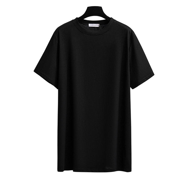 Extra Large Flattering Loose Mid-length Short-sleeved T-shirt For Women