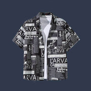 Vintage Oil Painting Floral Shirt For Men