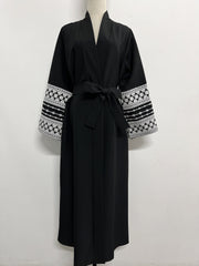 New Stitching Tied Cardigan Embroidery Dress