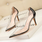Transparent Rhinestone heel