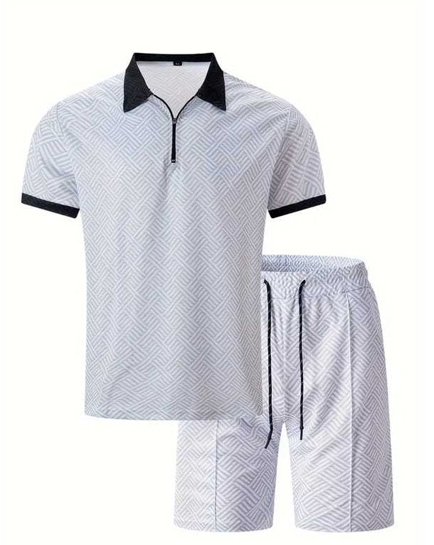 Polo Shirt Sports Short Sleeve Shorts  For Men