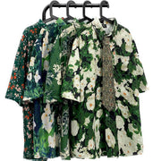 Vintage Oil Painting Floral Shirt For Men