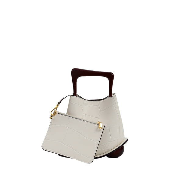 Women Cowhide Leather Portable Bag