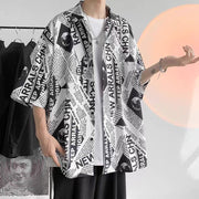 Vintage Oil Painting Floral Shirt For Men