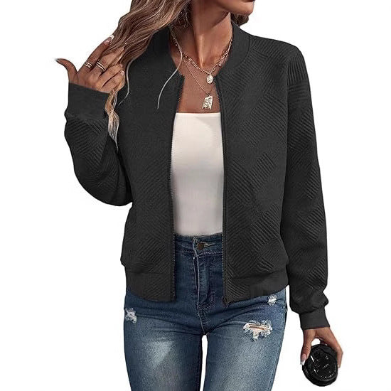 Zipper Pocket Comfort And Casual Women's Long Sleeve Jacket