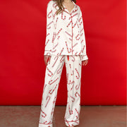 Christmas Satin Festival Printed Homewear Suit
