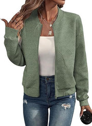 Zipper Pocket Comfort And Casual Women's Long Sleeve Jacket