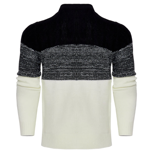 Men's Casual Long Sleeve Cable Knit Pullover Sweater