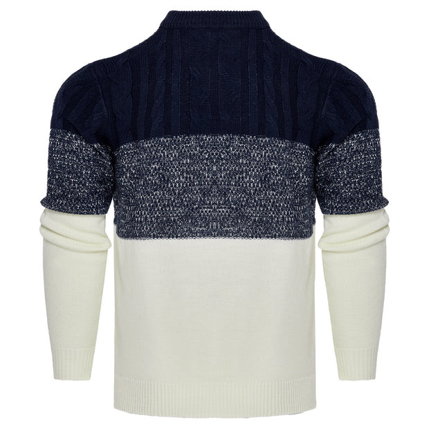 Men's Casual Long Sleeve Cable Knit Pullover Sweater