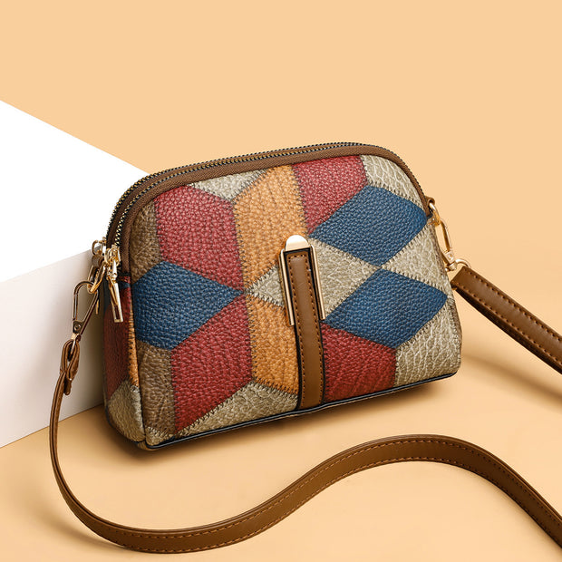 Stylish Double-zipper Cross-body Bags